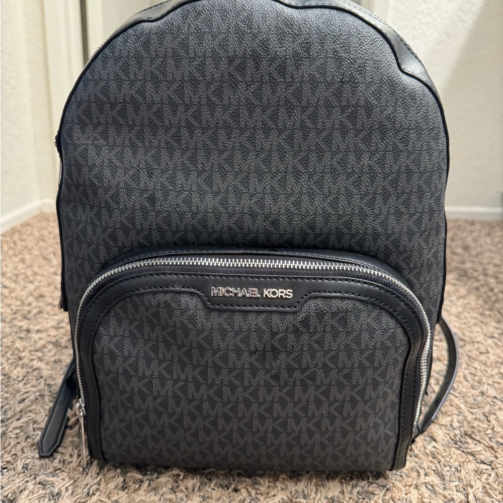 Michael Kors Charcoal Monogram Backpack